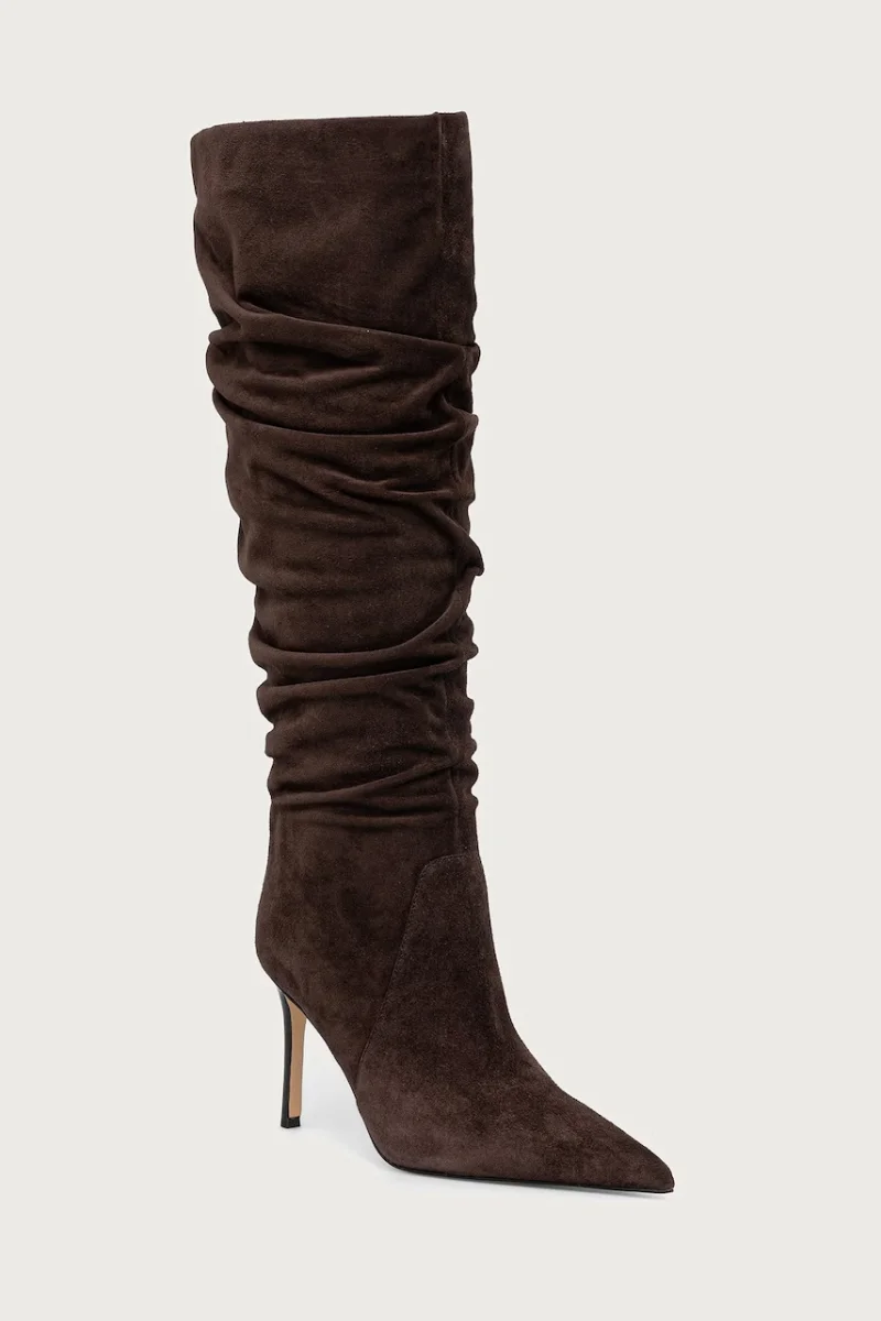 MICHAEL Michael Kors  cizme cu toc cui pentru femei din piele întoarsă Dawn Heeled Boot