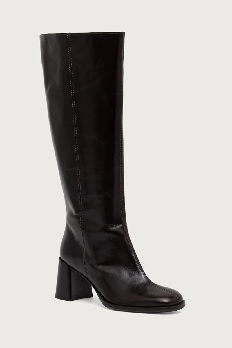 Billi Bi  cizme cu toc pentru femei din piele Espresso Marte calf 86