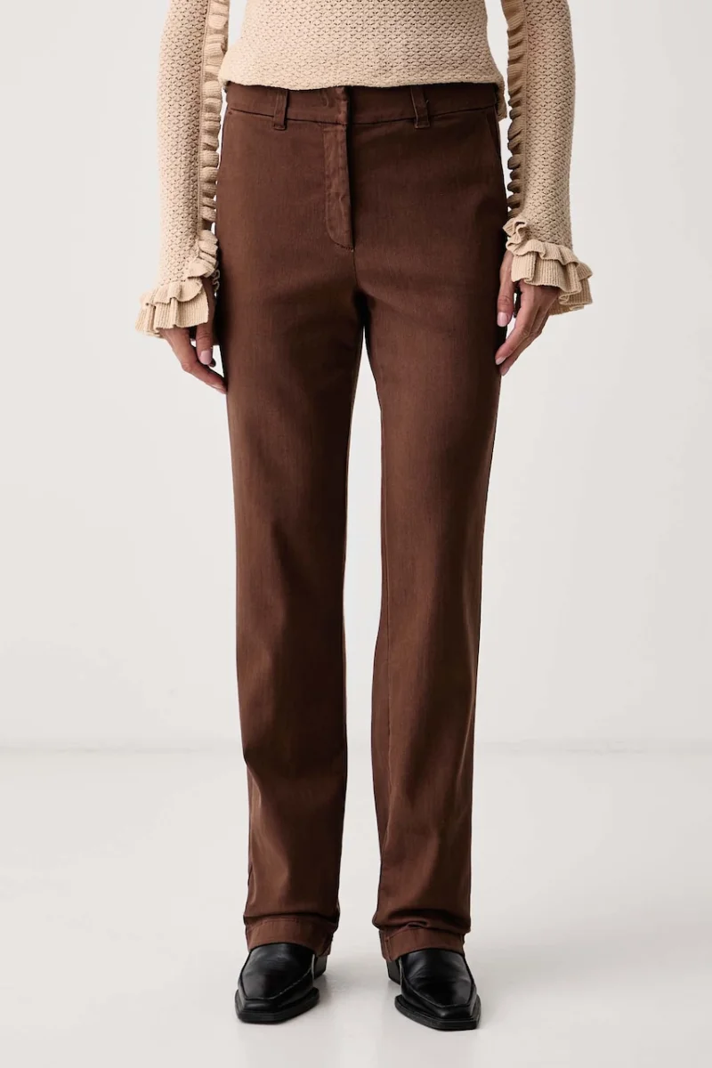 Marella  pantaloni regular pentru femei cu lyocell MLLTAPIOCA