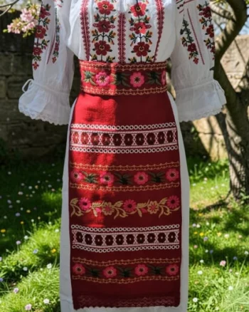 Costum IE Fusta Brau si 2 Fote Olguta