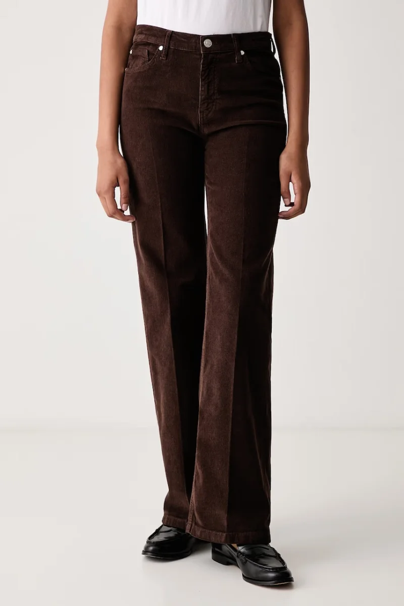 Joop!  pantaloni straight pentru femei din catifea reiată
