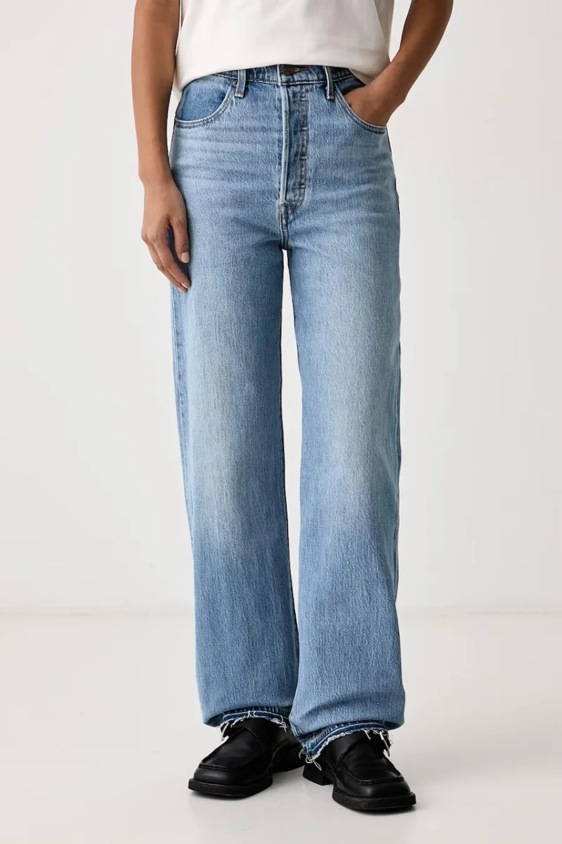Levi's  blugi straight pentru femei RIBCAGE FULL LENGTH RECRAFTED