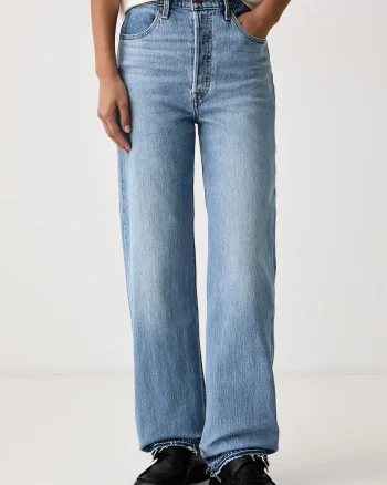 Levi's  blugi straight pentru femei RIBCAGE FULL LENGTH RECRAFTED