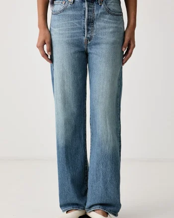 Levi's  blugi straight pentru femei RIBCAGE STRAIGHT ANKLE