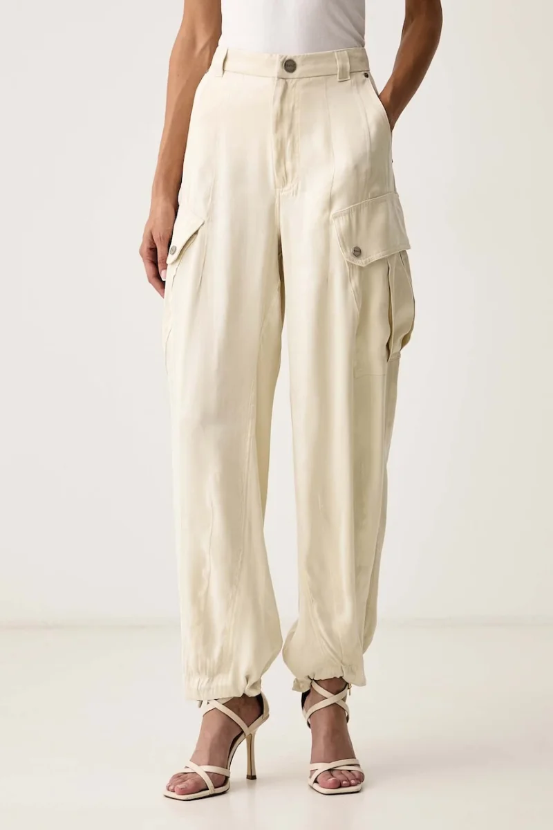 Pinko  pantaloni cargo pentru femei din cupro