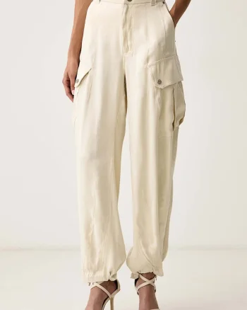 Pinko  pantaloni cargo pentru femei din cupro