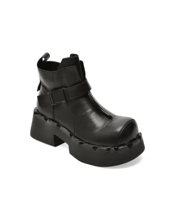 Ghete GRYXX negre, 2626, din piele naturala