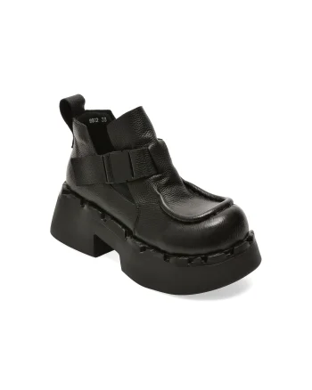 Ghete GRYXX negre, 8812, din piele naturala