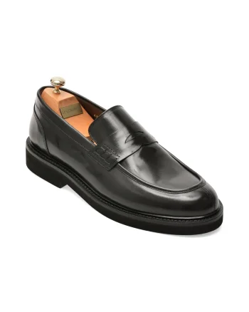 Mocasini LE COLONEL negri, 71704, din piele naturala