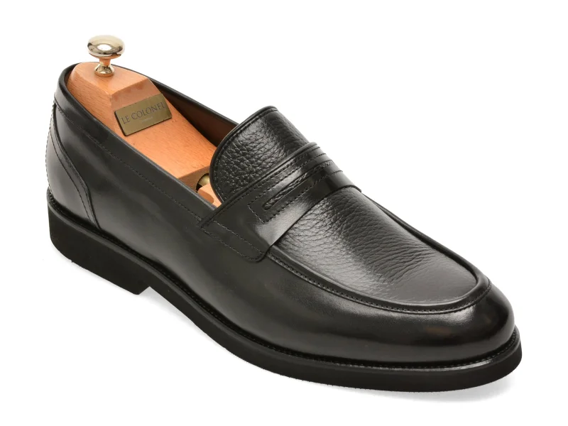 Mocasini LE COLONEL negri, 62254, din piele naturala