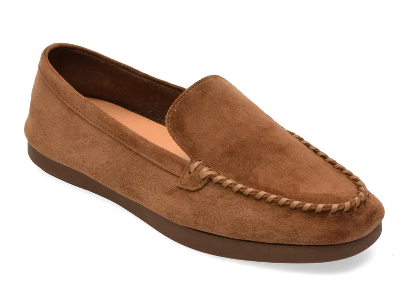 Mocasini EPICA maro, 2595, din piele intoarsa