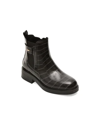 Ghete EPICA negre, 2203160, din piele croco