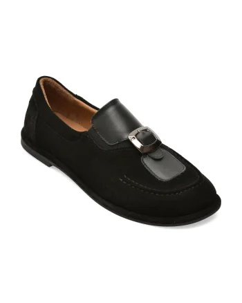 Mocasini EPICA negri, 1614110, din piele intoarsa