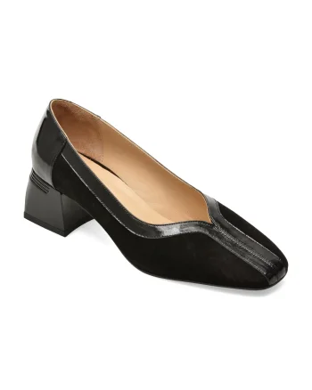 Pantofi eleganti EPICA negri, 6032021, din piele intoarsa