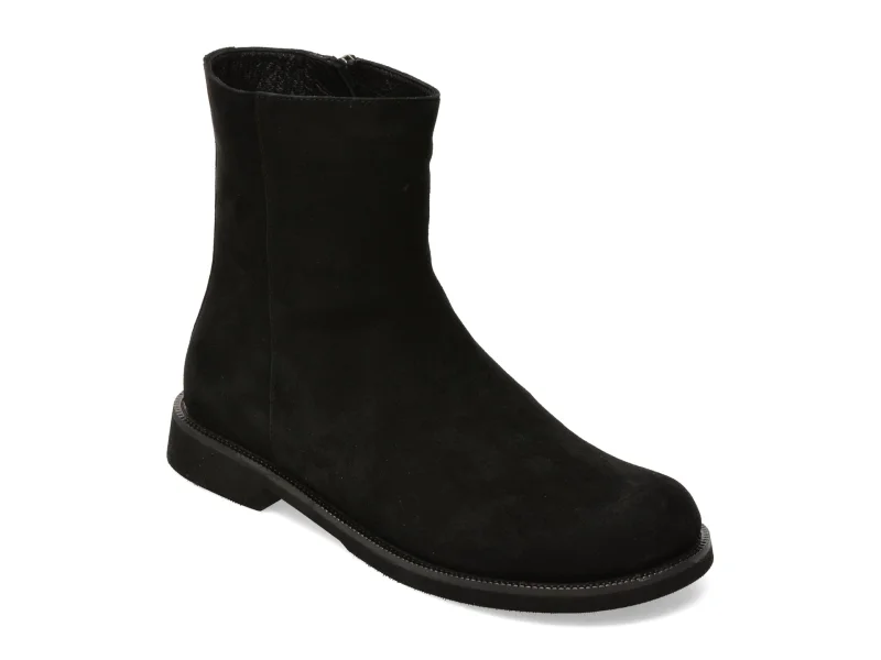 Ghete EPICA negre, 2155637, din piele intoarsa