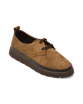 Pantofi IMAGE maro, 1467010, din piele intoarsa