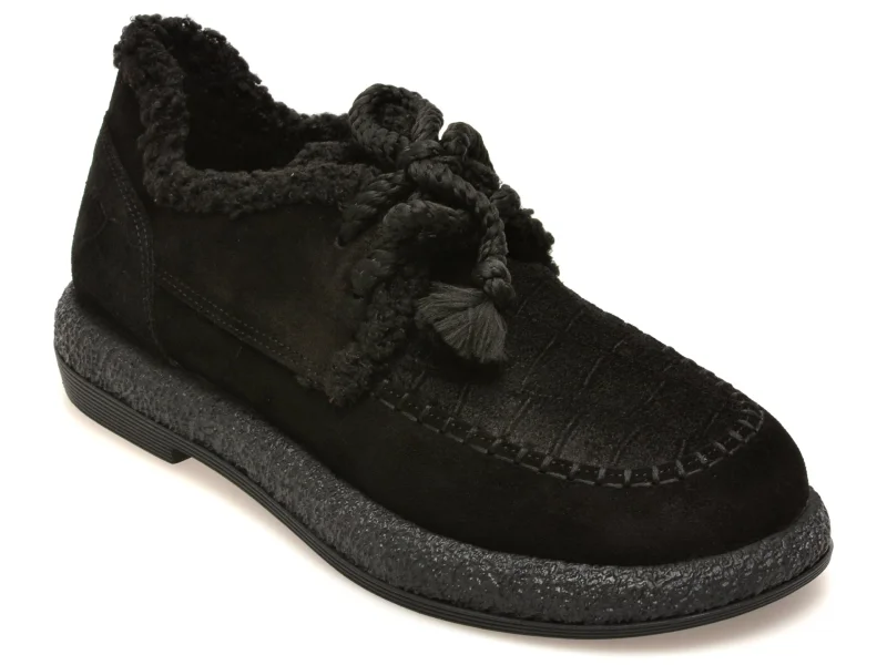 Pantofi GRYXX negri, 3432737, din piele intoarsa