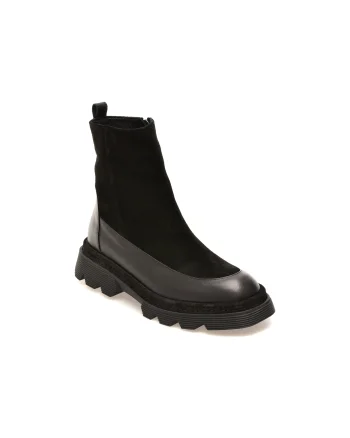 Ghete GRYXX negre, 096K853, din piele intoarsa