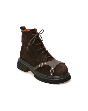 Ghete GRYXX maro, 3646090, din piele intoarsa