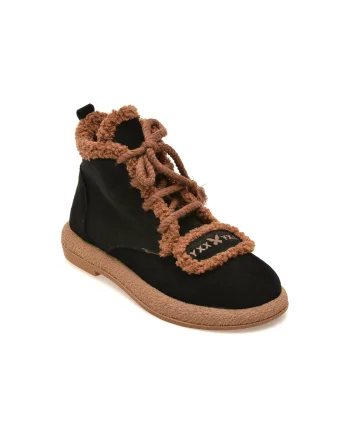 Ghete GRYXX negre, 3432736, din piele intoarsa