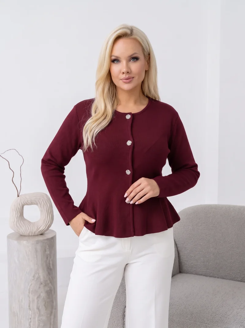 Cardigan elegant din tricot fin ...