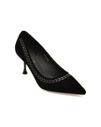 Pantofi eleganti EPICA negri, 3253, din material textil