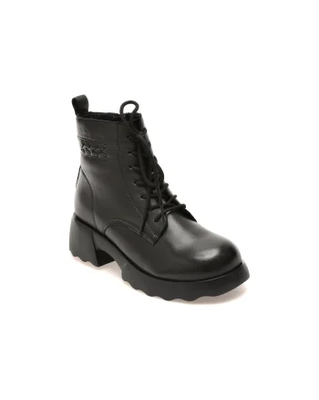 Ghete GRYXX negre, 8627, din piele naturala