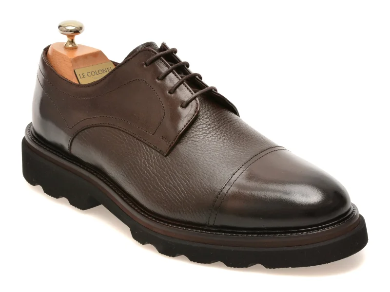 Pantofi eleganti LE COLONEL maro, 61505, din piele naturala