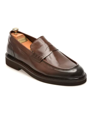Mocasini eleganti LE COLONEL maro, 71704, din piele naturala