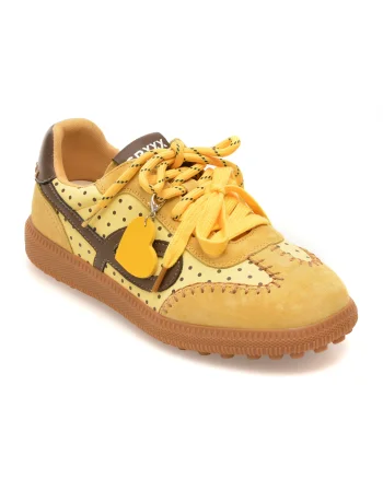 Pantofi sport GRYXX galbeni, 9111, din piele ecologica