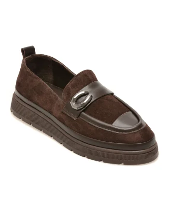 Mocasini IMAGE maro, 1467018, din piele intoarsa