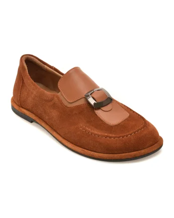 Mocasini EPICA maro, 1614110, din piele intoarsa