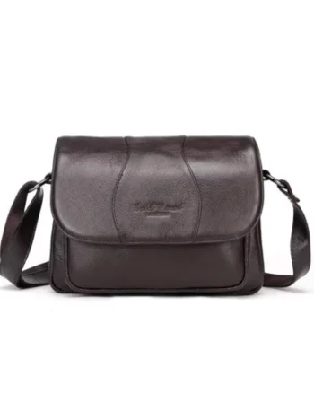 Geanta de dama, Ailana GT2872, piele naturala, Maro inchis