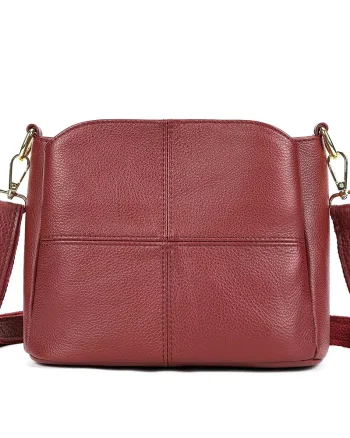Geanta de dama, Mavis GT3086, piele naturala, Bordo