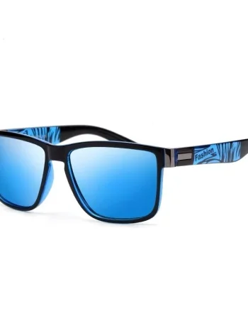 Ochelari de soare unisex, SG030, Negru/Albastru