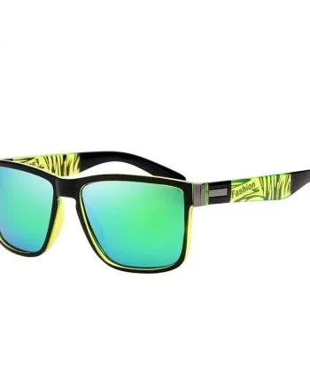 Ochelari de soare unisex, SG031, Negru/Verde