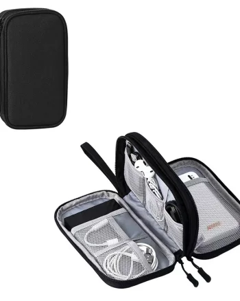 Organizator pentru accesorii electronice cu fermoar, GT4023, Negru
