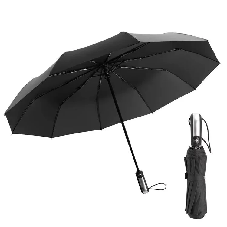 Umbrela pliabila pentru ploaie si soare, 10 spite, diametru 105 cm, protectie UV, UMB014, Neagra