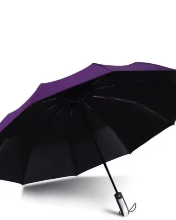 Umbrela pliabila pentru ploaie si soare, 10 spite, diametru 105 cm, protectie UV, UMB015, Mov