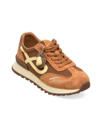 Pantofi sport GRYXX maro, 260038, din material textil si piele naturala