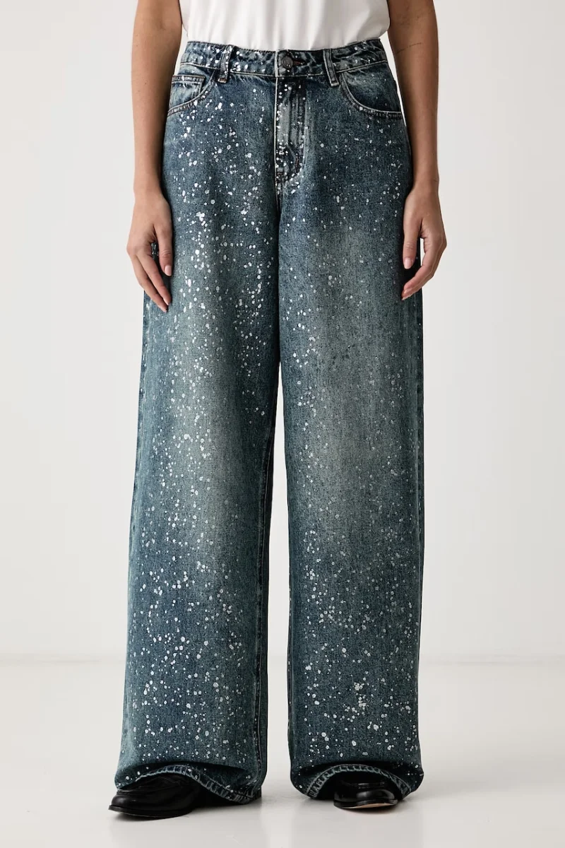 Eleh  blugi wide leg pentru femei
