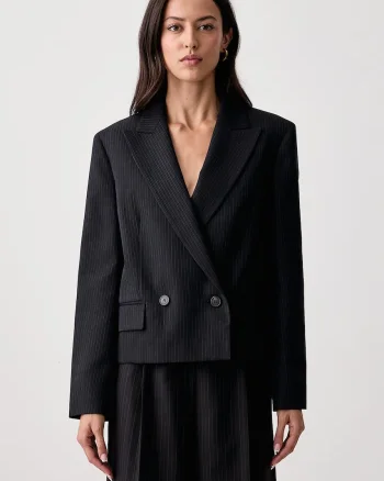 Weekend Max Mara  sacou cu două rânduri de nasturi pentru femei cu lână WKDCANAPA