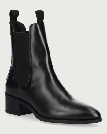 Gant  ghete scurte cu toc pentru femei din piele St Broomly