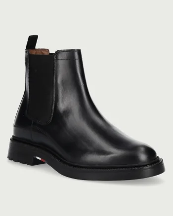 Tommy Hilfiger  ghete scurte pentru bărbați din piele CORPORATE CASUAL LTH CHELSEA
