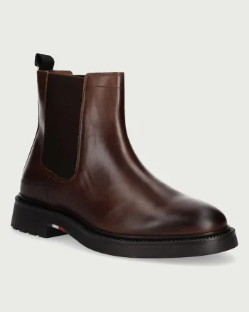 Tommy Hilfiger  ghete scurte pentru bărbați din piele CORPORATE CASUAL LTH CHELSEA