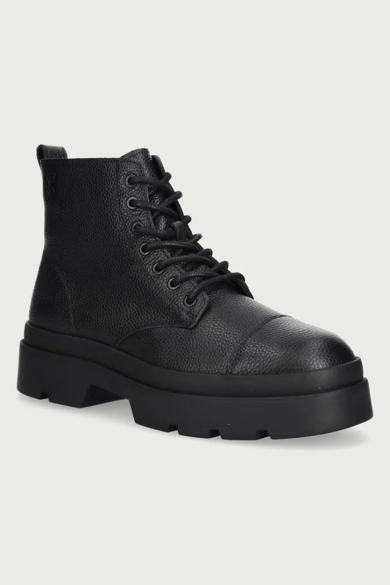 Calvin Klein  ghete de drumeție pentru bărbați din piele LUGGED MID LACE UP TC TU LTH