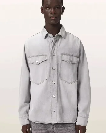 AllSaints  cămașă pentru bărbați din denim ALBIN