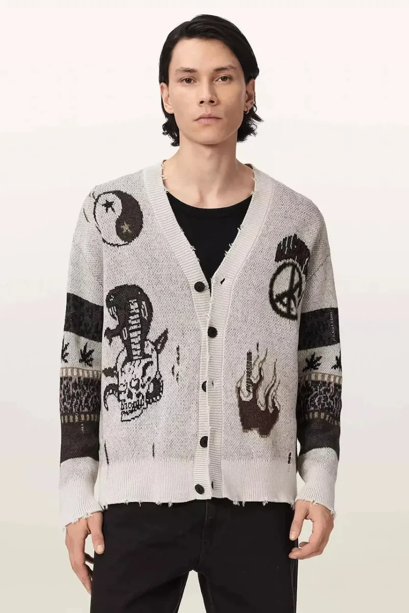 AllSaints  cardigan pentru bărbați din bumbac BRAM CARDIGAN
