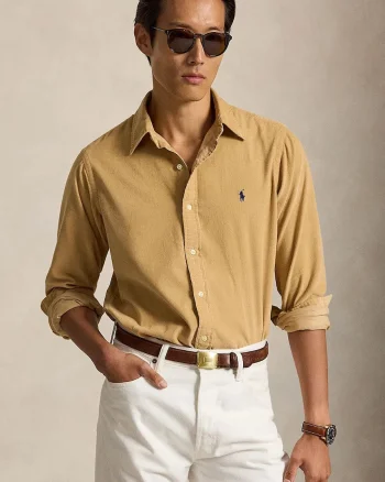 Polo Ralph Lauren  cămașă pentru bărbați din bumbac 21W Corduroy