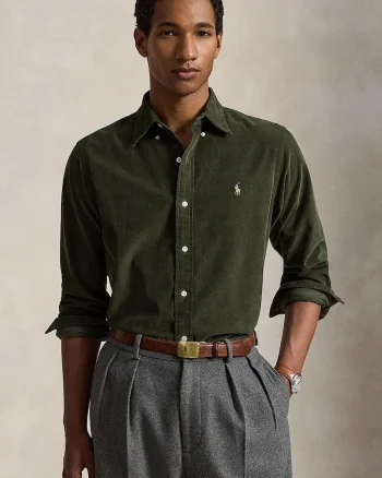 Polo Ralph Lauren  cămașă pentru bărbați din bumbac 21W Corduroy